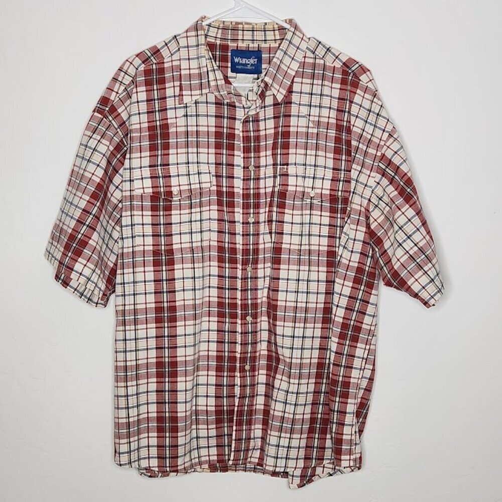 Wrangler Men's Short Sleeve Button Down Shirt Size XXL